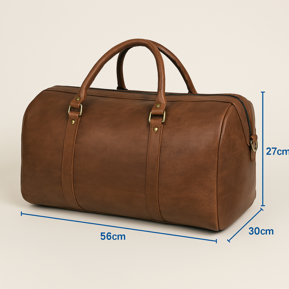 sac de voyage en cuir véritable