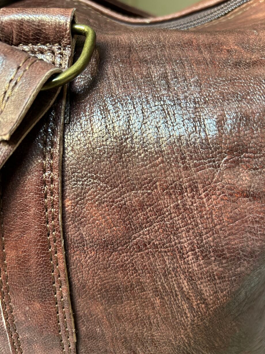 sac de voyage en cuir véritable